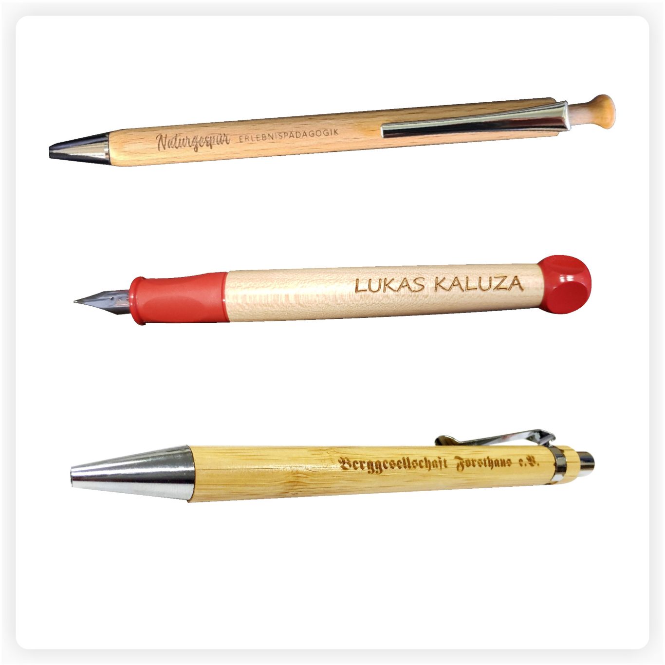 Edle Kugelschreiber aus Holz mit Gravur – nachhaltige, personalisierbare Schreibgeräte für Büro, Geschenk & Werbung. Holzkugelschreiber mit Gravur