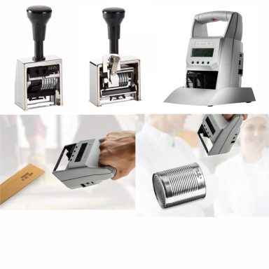 Paganierstempel und Elektrostempel der Firma REINER® für die industrielle Kennzeichnung von Holz, Metall und Verpackungen.