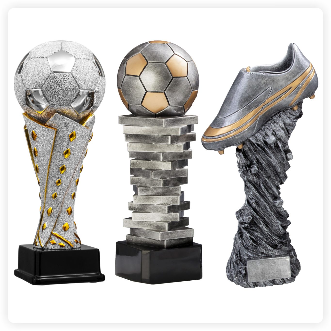 Fußball Trophäen modern Moderne Fußballtrophäen und Siegerpokale aus Resin