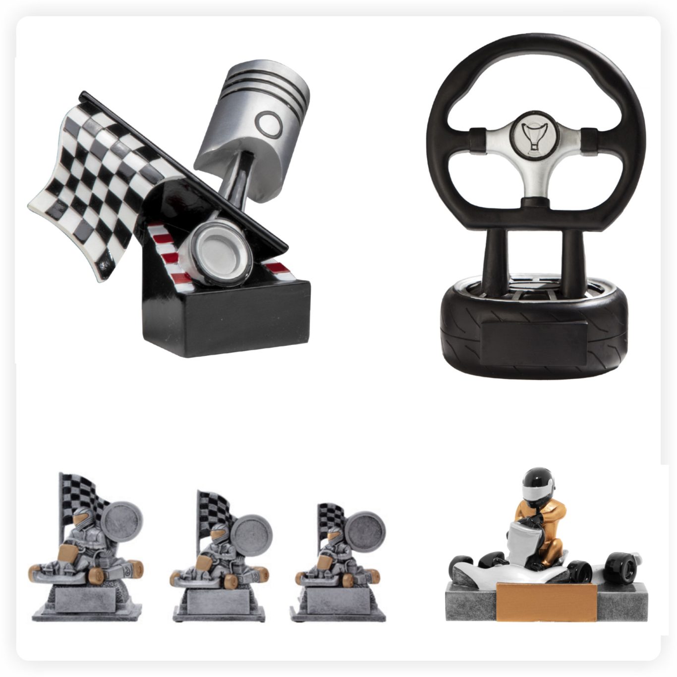 Motorsport Resinfiguren Resinfiguren und Pokale mit Motorsport- und Rennsportmotiven