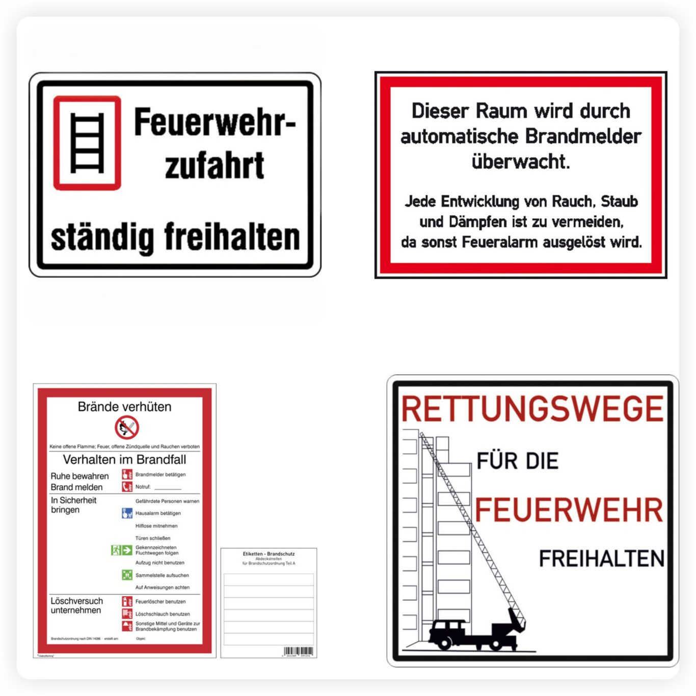 Feuerwehrzeichen Symbole Feuerwehrzeichen für Brandbekämpfung und Sicherheit im Einsatzfall